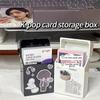 Transparent Plastic Card Storage Box 3 inch Kpop Idol Photocards Storage Case Desktop Organizer Classification Box Stationery