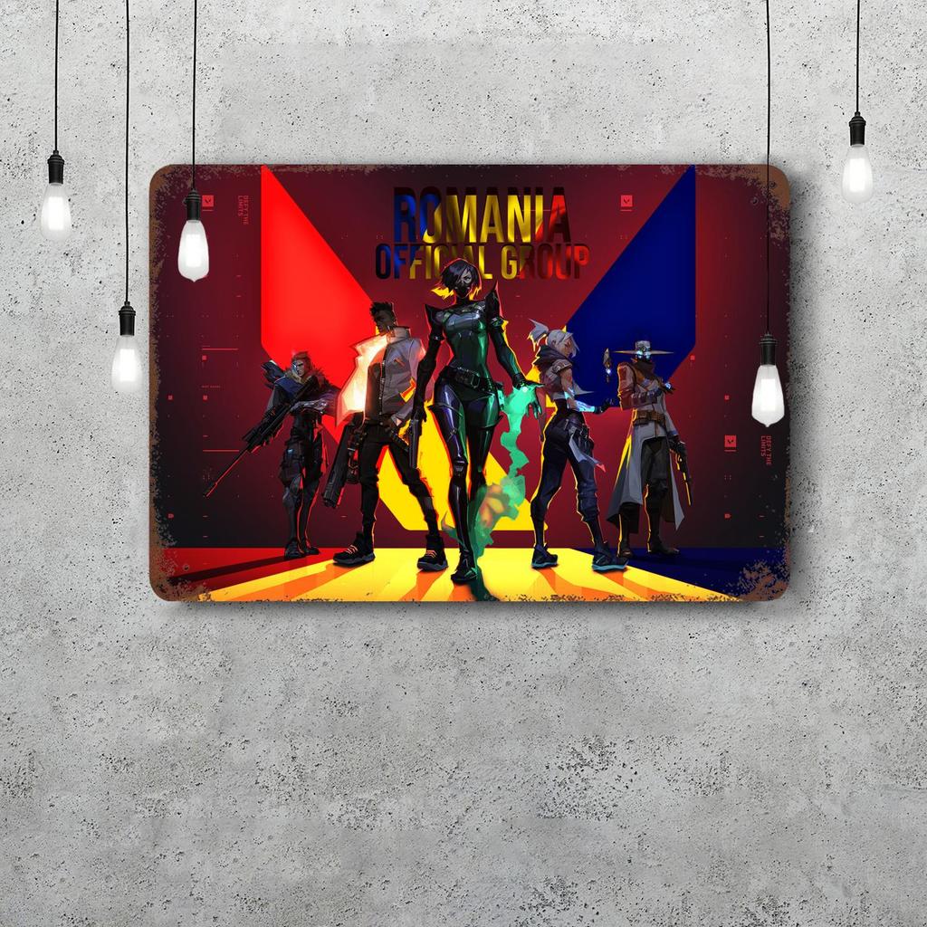 Cypher Valorant Vintage Metal Tin Signs Posters Decor Retro Metal Plaque Wall Art Decor for Garage Bar