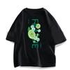 100% Cotton Summer T-shirt Trend Thin Color Breathable Casual Gothic Punk Style Harajuku Streetwear Oversize Gym Clothing
