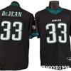 Mens NFL Philadelphia Eagles Retro Jersey Style Black Green Team Sports Rugby Uniform Size S-3XL