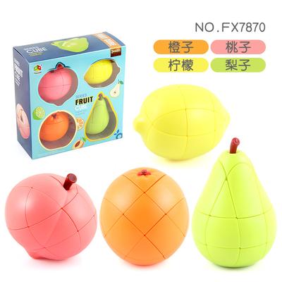 Fx Frucht Zauberwürfel Set Neues Exotisches Dekompressions-Frucht-Serie Pfirsich Zitrone Verdrehter Würfel Flip Zauberwürfel