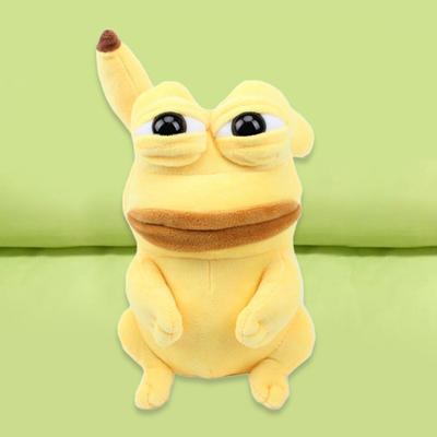 Kreative, bequeme Berührung, PP-Baumwolle, gefüllte Froschpuppe, Jungen und Mädchen, 3D-Plüschtier, grün, für den Heimgebrauch