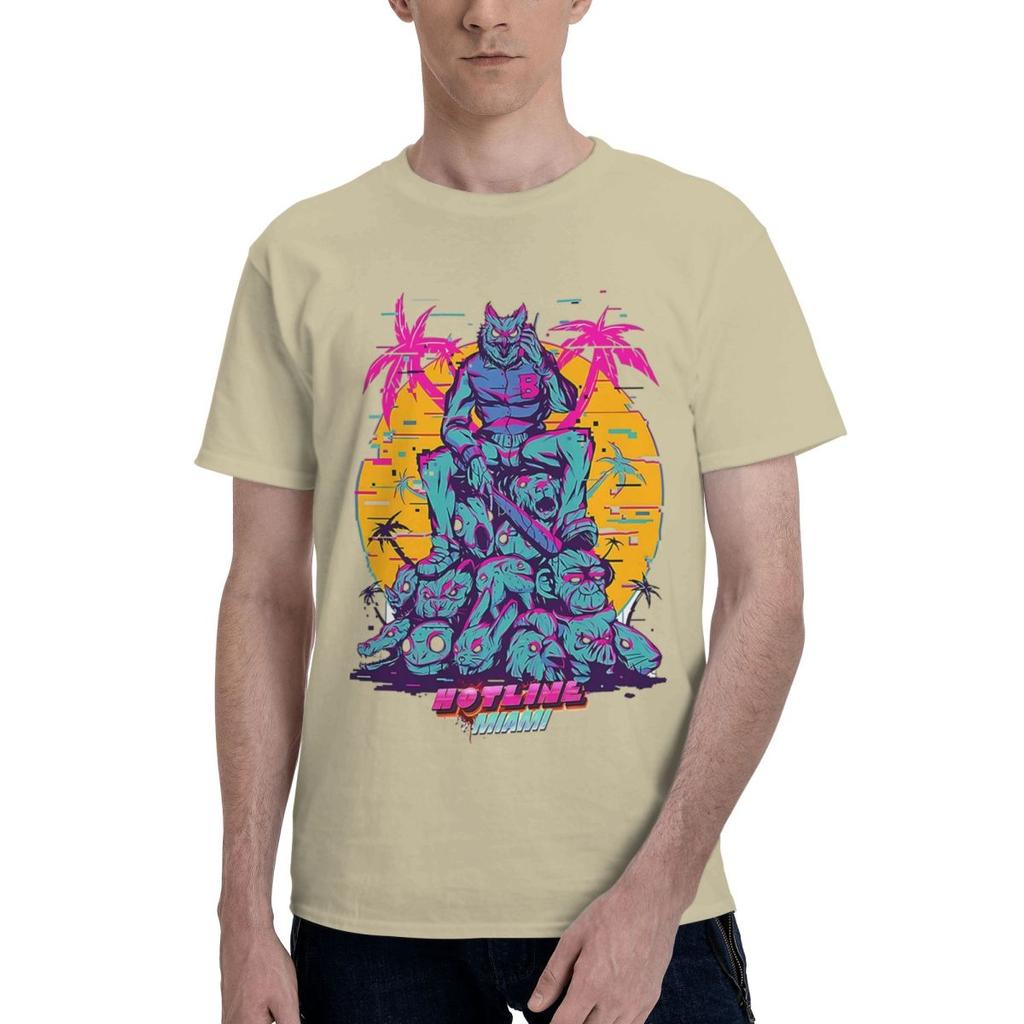 Hotline Miami 2022 100 Cotton Casual Breathable Confortable Cute Short Sleeve TShirt Tshirts Men