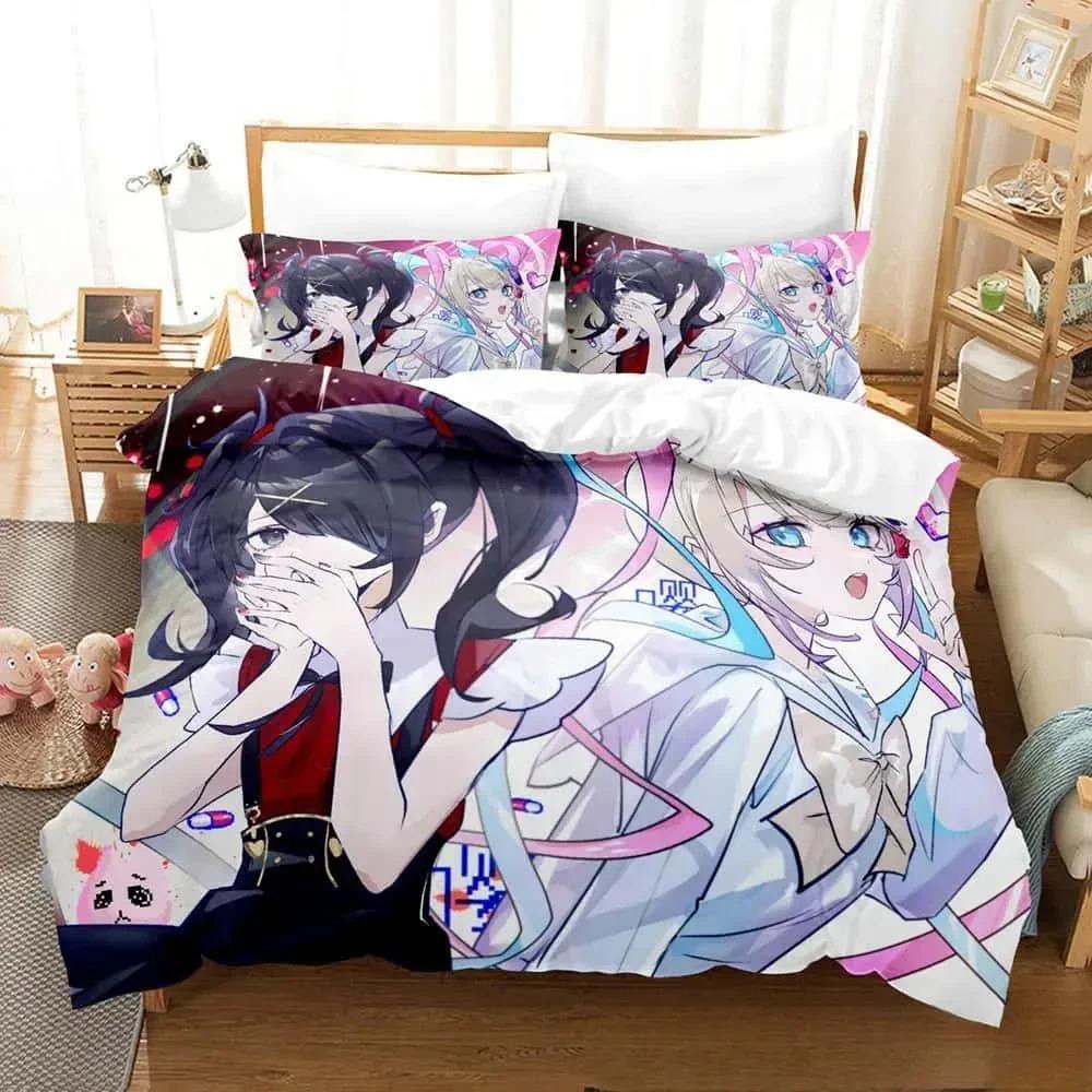 3D Print Anime Needy Streamer Overload Bedding Set Boys Girls Twin Queen King Size Duvet Cover Pillowcase Bed Boys Adult
