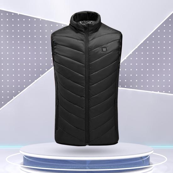 Heating Waistcoat Stand Collar Firm Hemming Comfortable Warming Rechargeable Electric Heating Vest