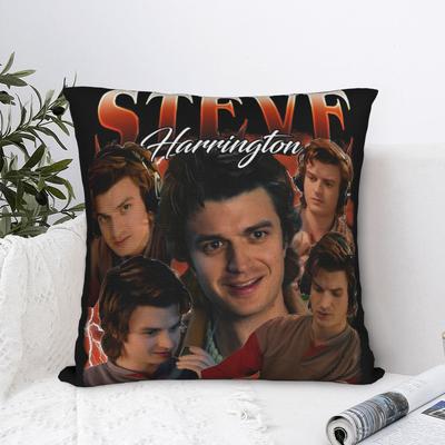 Vintage Steve Harrington Pillowcase Soft Fabric Cushion Cover Decoration  Pillow Case Cover Home Zippered 45*45cm