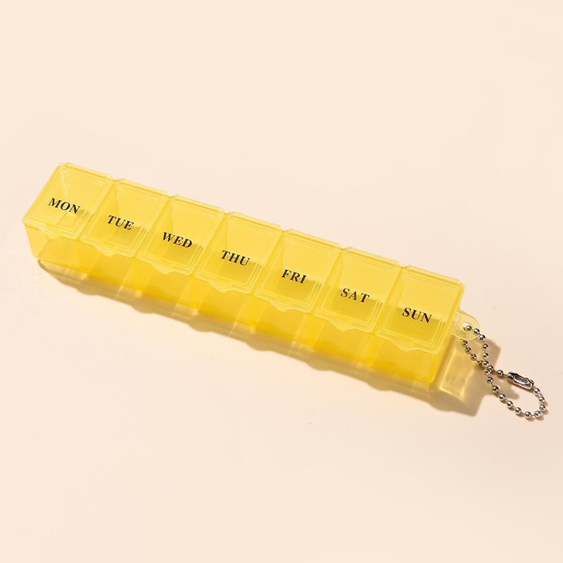 

New Hot Travel Portable Mini Weekly 7 Grids 7 Days Pill Cases Box Storage Organizer Container for Medicine, Vitamin, Fish Oils жёлтый