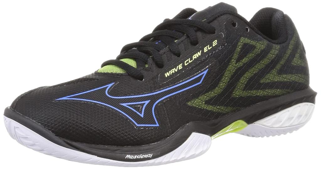 Mizuno Badminton Shoes Wave Claw EL 2 Cm 3E Black/Blue/Yellow 24.0