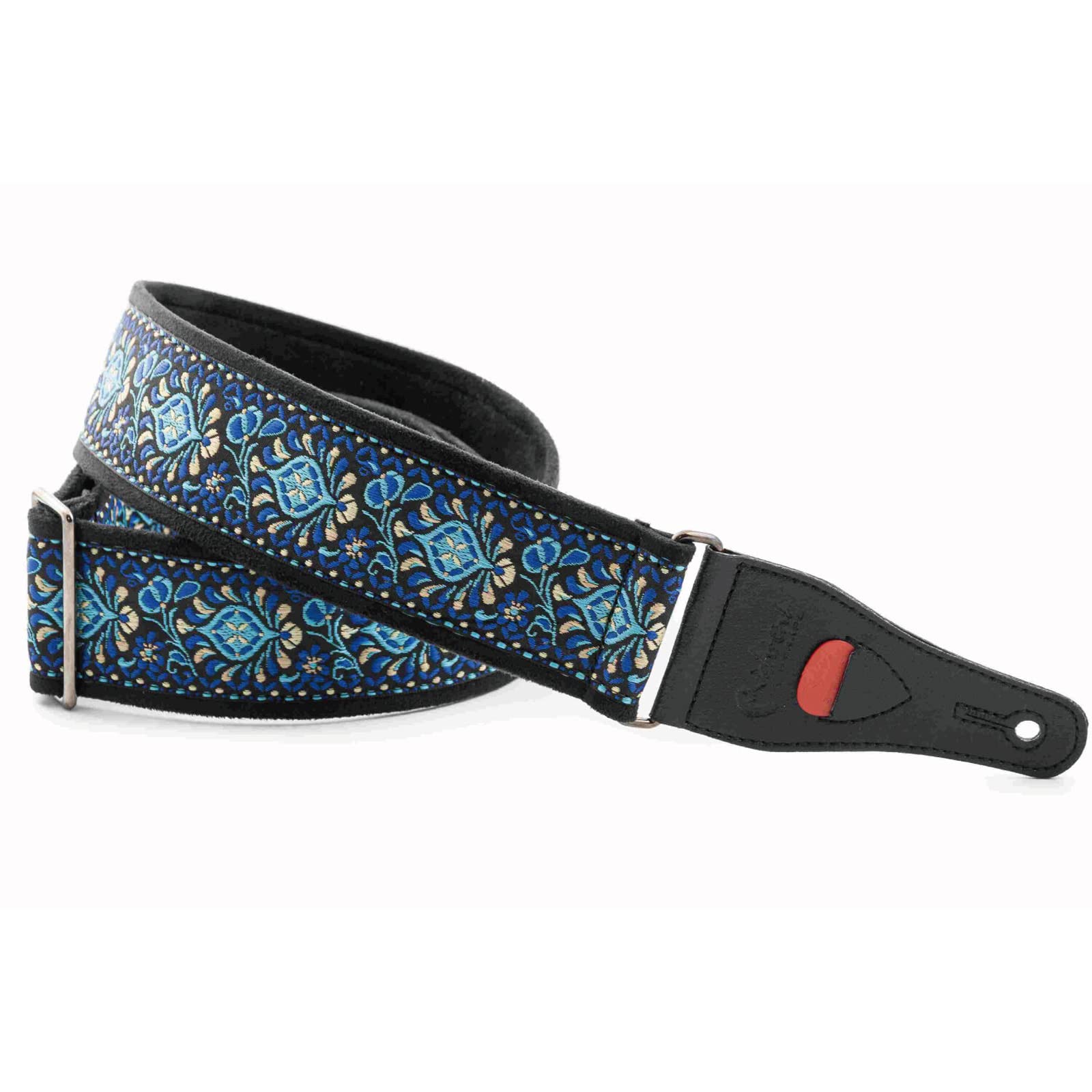 

STRAPS Guitar Strap Width Length WOODSTOCK II BLUE RightOn! 6cm, 90~150cm синий