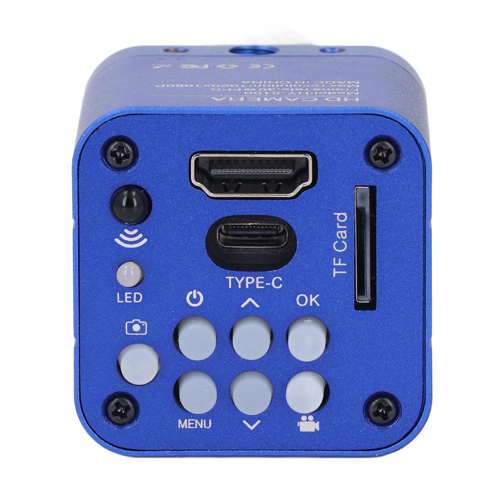 Microscope Camera 1080P Recording 24MP Image Industrial Camera 0.5X Adapter for 23.2mm 30mm 30.5mm Electronic Eyepiece