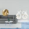 Aesthetic Yarn Ball Swan Sculpture Ceramic Figurine Ornament for Friends Living Room Countertop