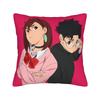 Dandadan Okarun X Momo Pillow Case Square Pillow Cover Cute Funny Cushion Cover For Wedding Party Home Decor