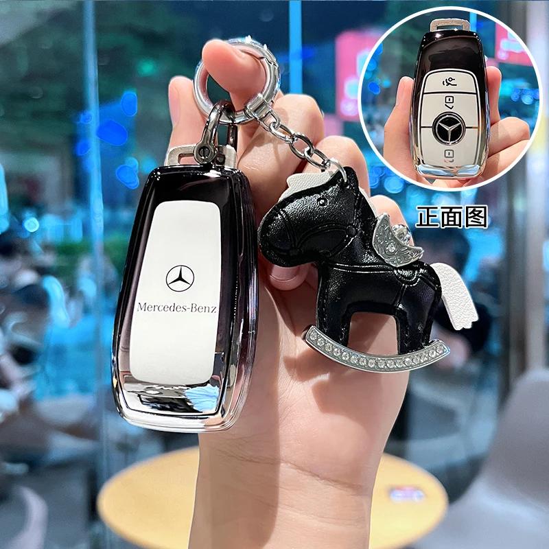 VFO1 Car Key Case Cover Protection Shell for Mercedes Benz A C E S G Class GLC CLE CLA W177 W205 W213 W222 X167 AMG Accessories