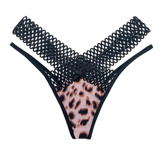 Women Sexy Low Waist Hollow Thong Postpartum Mesh Ultra Thin Underwear Seamless V-Shape G-String Panties