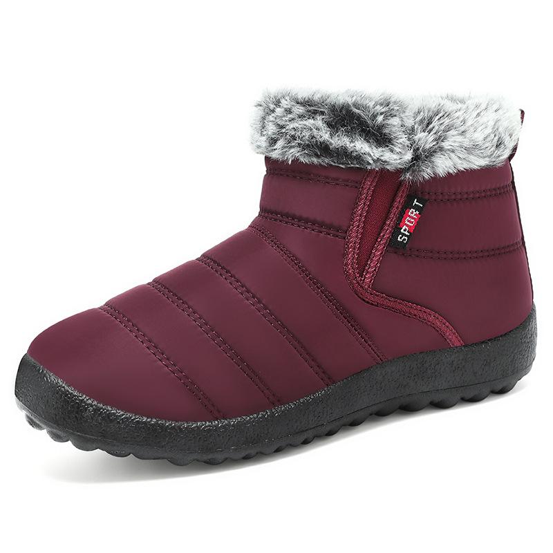 Shoes Women's cotton shoes Snow boots Fleece thickened cotton boots Warm women's boots One pedal women's short boots