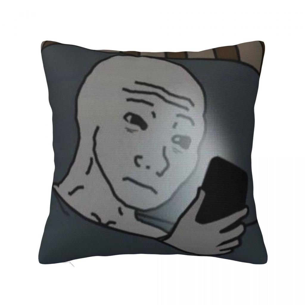 Home Decorations Wojak Meme Pillowcases Accessories Pillow Cover Zipper Multi Size