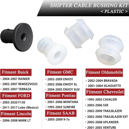 TQPONLY 14057 Shifter Cable Bushing Kit | Compatible with Buick Chevrolet Ford GMC Lincoln Oldsmobile Pontiac Saab | Transmission Shift Linkage