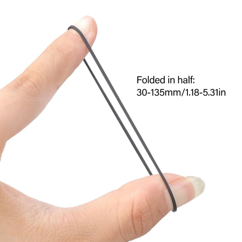 Set Of 30 Square Belt Recorder Rubber Belts 1.2mm Width For Cassette Player Repair And Maintenance 30-135MM Fold