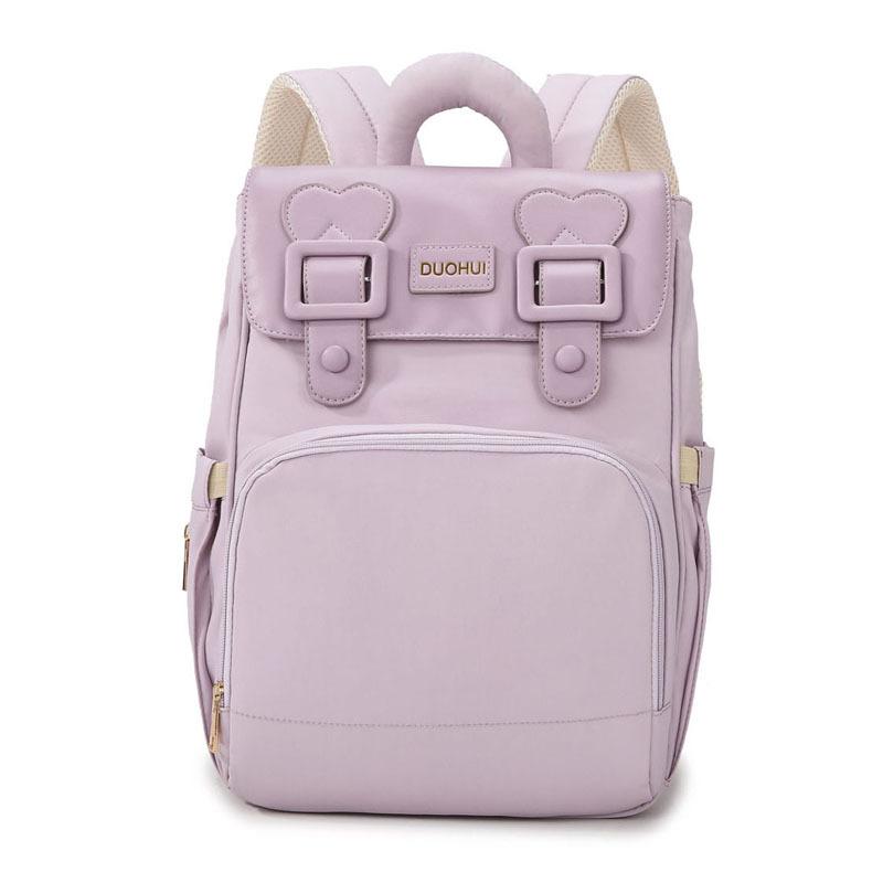 

Mommy Bag, Fashionable Multifunctional Large Capacity Backpack, Double Heart-shaped Backpack, Mother and Baby Bag фіолетовий