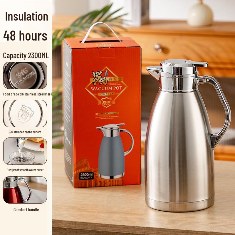 Large Capacity Stainless Steel Insulated Thermos Flask for Home, Commercial, or Hotel Use