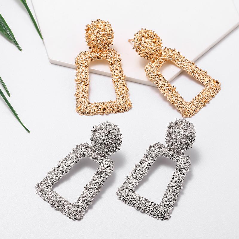 2026 Vintage Earrings Large for Women Statement Earrings Geometric Metal Pendant Earrings Trend Fashion Jewelry