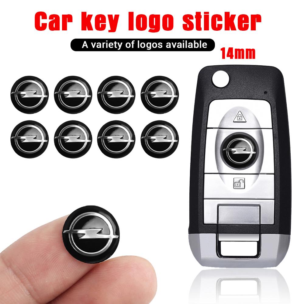 2/5/10/20pcs 14MM Car Remote Key Emblem Decoration Logo Stickers for Opel Astra H G Insignia Antara Ampera Mokka Zafira Corsa