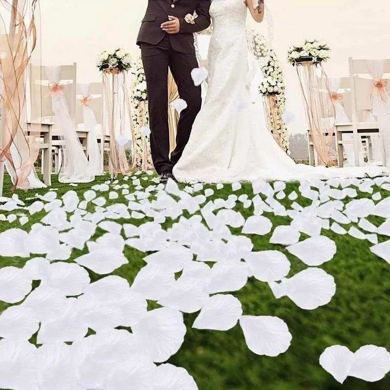 100PCS/Bag Bulk Non-woven Rose Petals Wedding Simulation Petals Valentine's Day Proposal Scene Decoration Fake Flower Wholesale