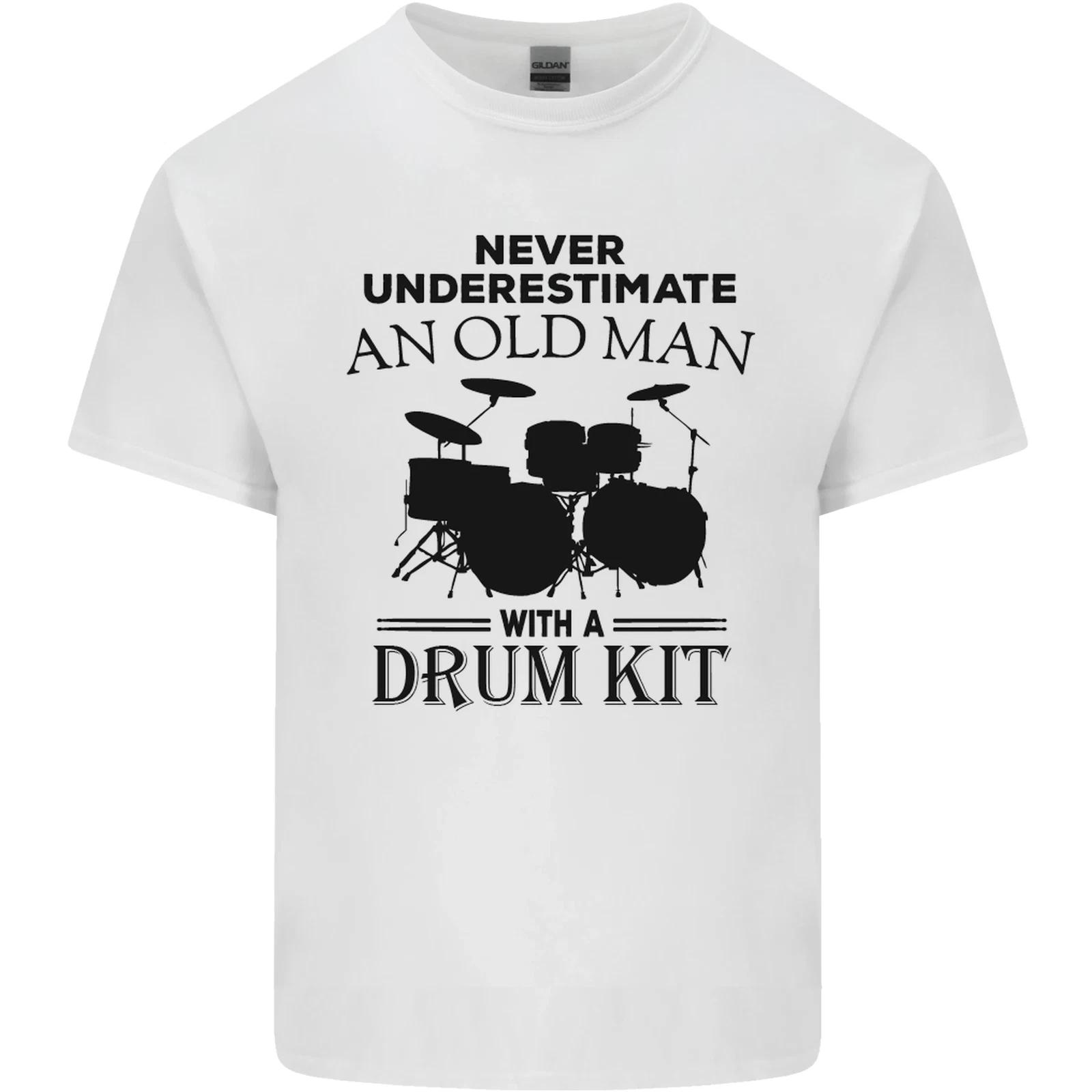 Old Man Drumming Drum Kit Drummer Funny Kids T-Shirt Childrens 3XL
