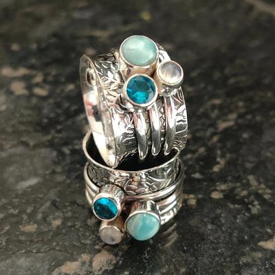 Vintage Natural Stone Rings for Women Statement Retro Personalized Charms Finger Ring Girl Metal Accessories Party Jewelry Gifts