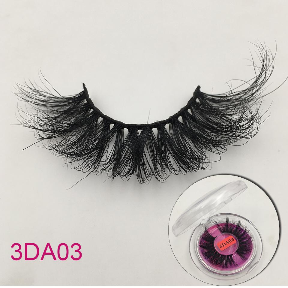 RED SIREN Mink Eyelashes 25mm Lashes 1 Pair Fluffy Messy 3D False Eyelashes Long Natural Lashes Wholesale Makeup Mink Lashes