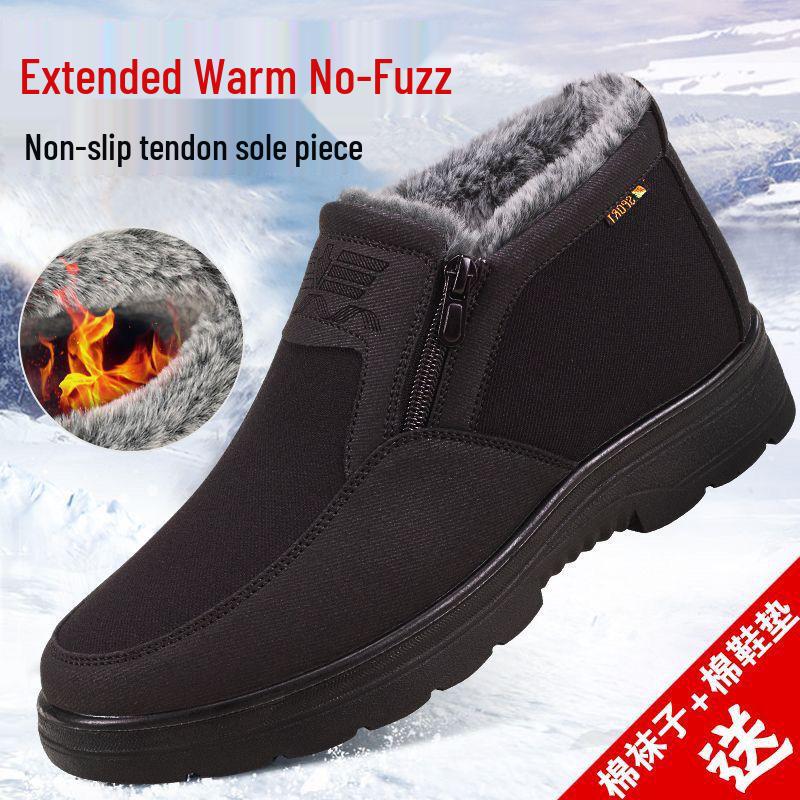 Pánské zimní nepromokavé protiskluzové zateplené boty pro seniory