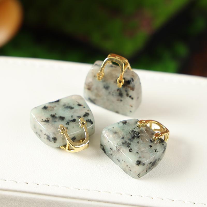 Amethyst & Rose Quartz Crystal Pendant Handbag Decoration