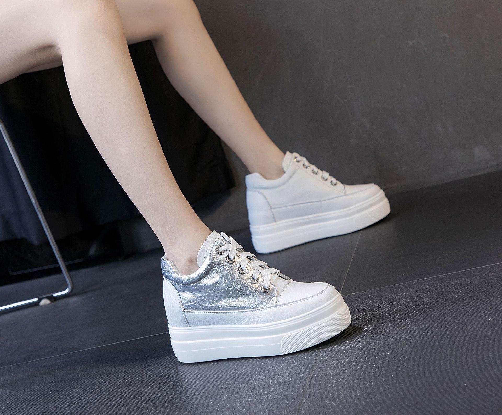 Fujinкеды из лакированной натуральной кожи на танкетке 75 см повседневные кроссовки на массивном массиве вулканизированный скрытый каблук летние женские модные туфли на шнуровке 33 4724₽