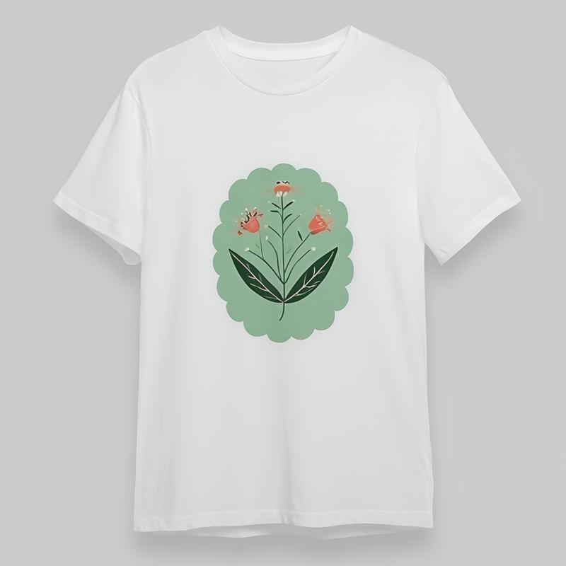 

Women s Plus Size Comfortable Classic T-Shirt Floral Graphic 100% Cotton Tops M