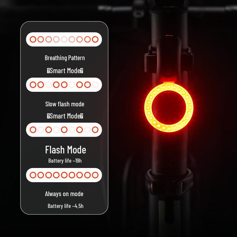 Smart Induction Bicycle Brake Tail Light