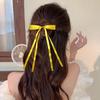 Girl Hair Pin Long Decor Hairpin Decorative Hair Clip Back Head Ribbon Bowknot Metal Pins Valentine