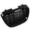 Front Grille 1133007 Glossy Black Heatproof Bumper Mesh Grill Replacement for Seat Leon Altea Toledo