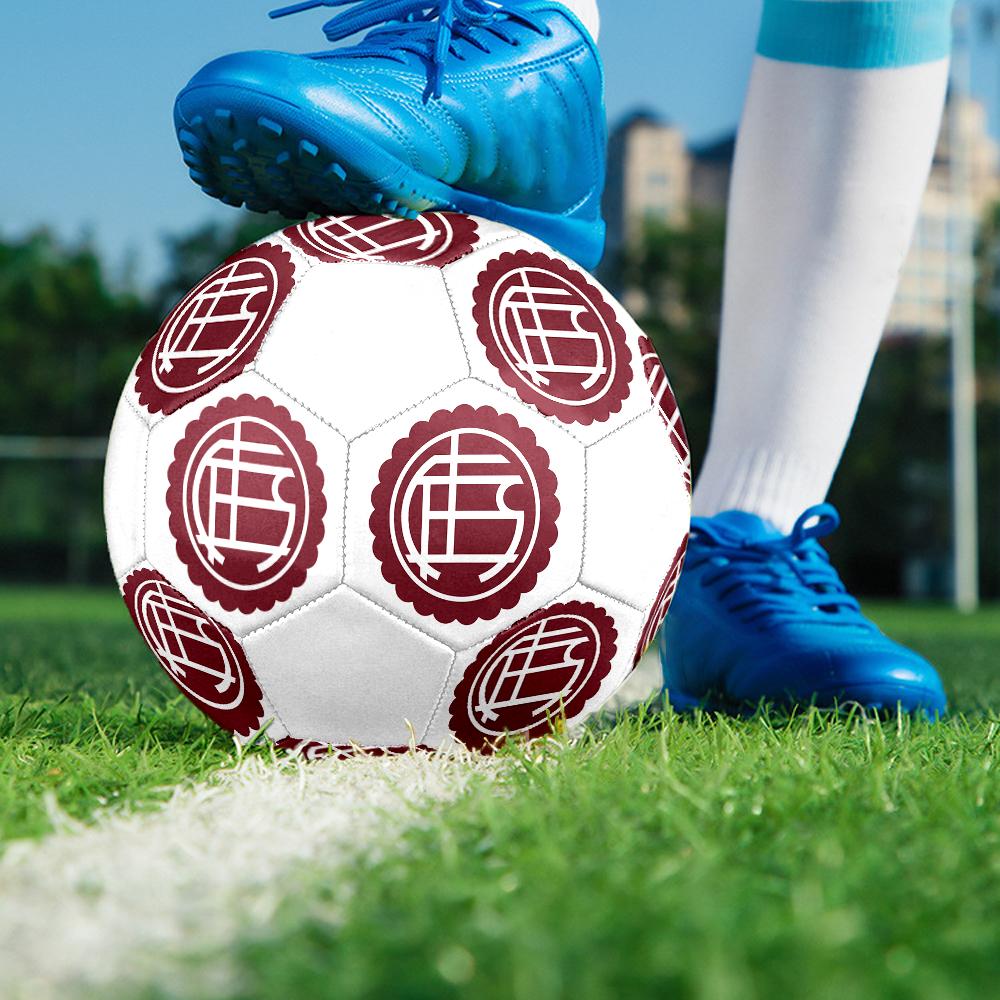 Club Atletico Lanus Size5 Soccer Ball, Colorful, Suitable for All Ages, Machine-stitched, PVC Material, Competition Grade,durable and High Bounce
