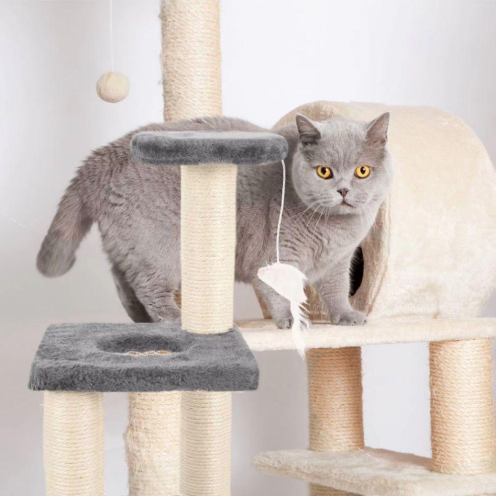 Three Pillars Cats Scratching Post 3-Layers Cat Trees Towers Toy Pet Furniture  Grind Claw