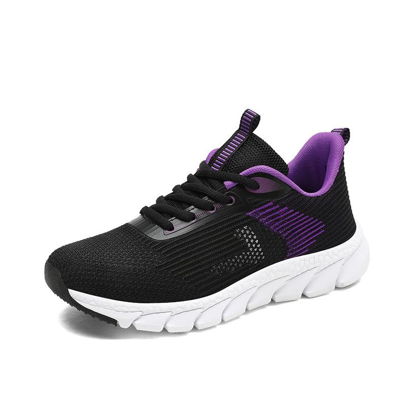 2025 new summer sports and leisure women's shoes breathable hollow comfortable breathable mesh fly-woven running shoes travel