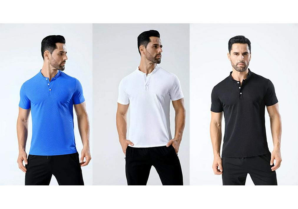 Men's Summer Short Sleeve Quick-Dry Sports T-shirt for Tennis, Baseball, Running, and Fitness