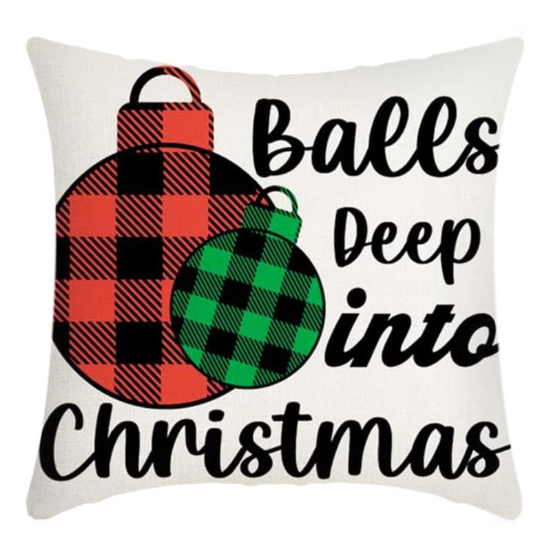 New Christmas Santa Claus Pillowcase Home Sofa Cushion Car Cushion Cartoon Christmas Pillowcase