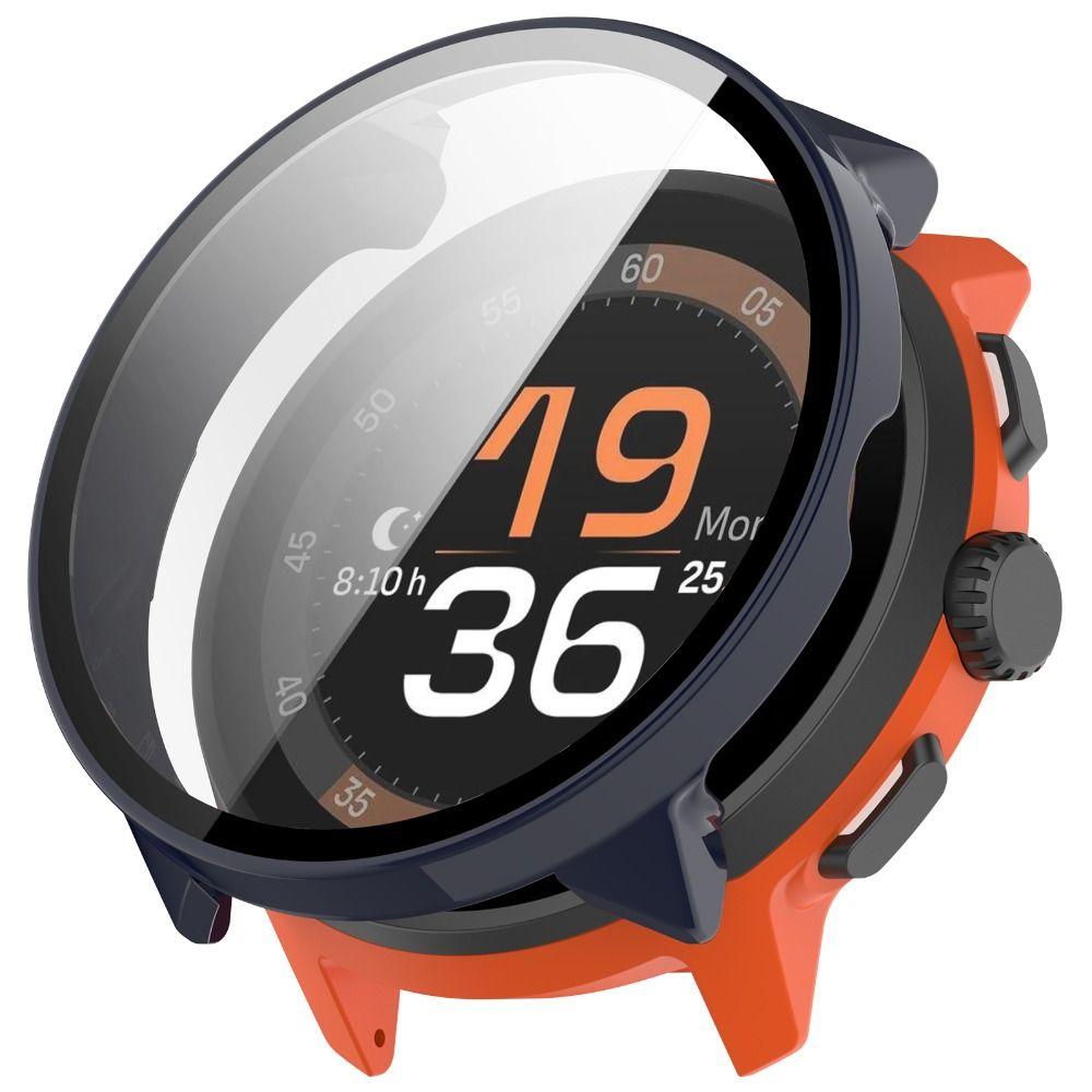 PC+Tempered Protective Case Anti-Scratch Full Coverage Screen Cover Bumper Protector Shell for Suunto Run