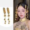 Diamond-encrusted Square Love Pearl Tassel Hairpin New Chinese Retro National Style One-word Clip Fashion Guochao Hair Accessories Women