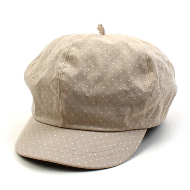 Universal chemistry Washing Beige Dot Newsboy Cap