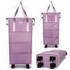 Extra Large Capacity Three-layer Extended Wet and Dry Clothes Moving with Wheel Storage Bag Can Be Used To Cover The Luggage Bag