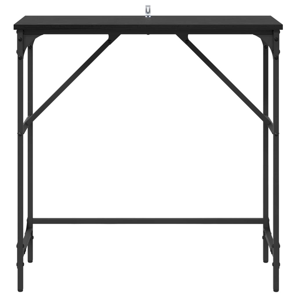 Console Table Black Oak Effect 75 x 32 x 75 cm