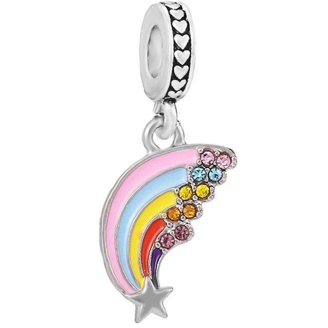 2pcs /Lot 2022 New Trend Silver Plated Beads Cartoon Dangle Charms Fit Original Brand Bracelets Necklaces For Women Diy Jewelry