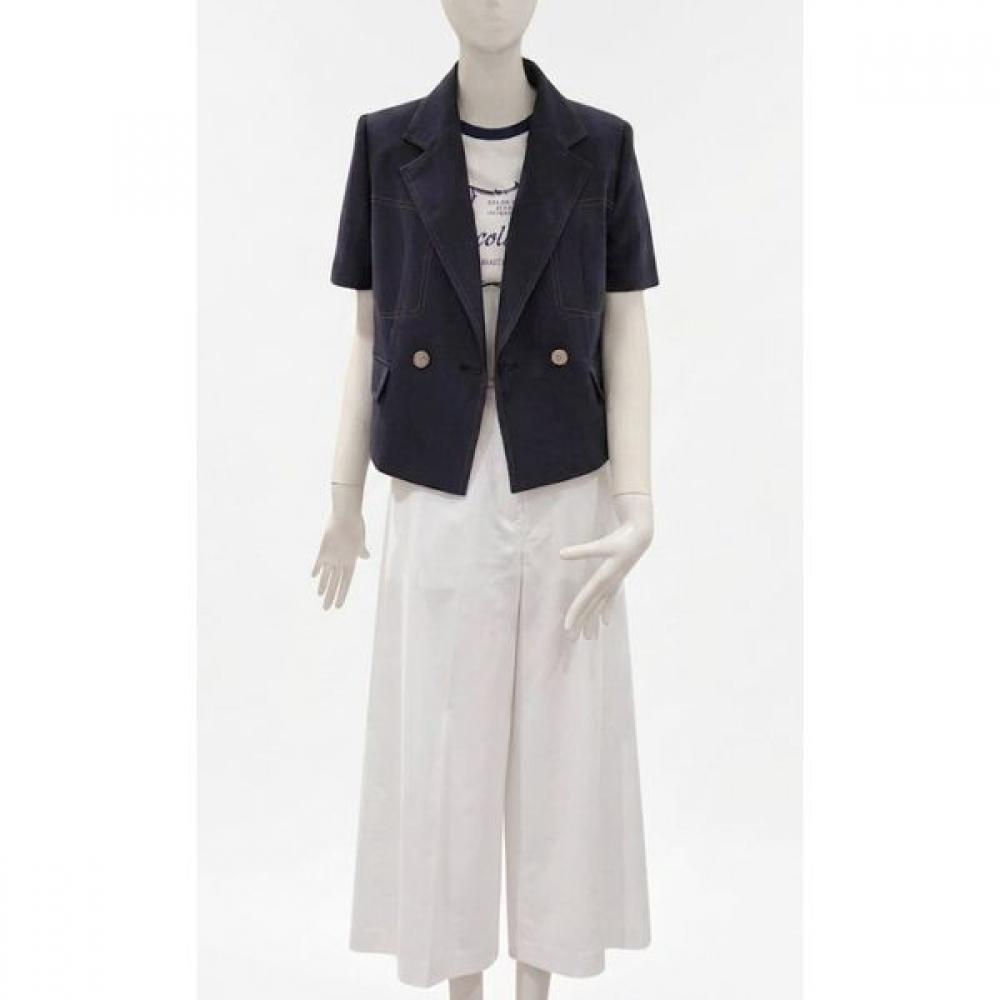 

Cc Collect Half Sleeve Color Stitch Crop Jacket C262msf136 navy/55