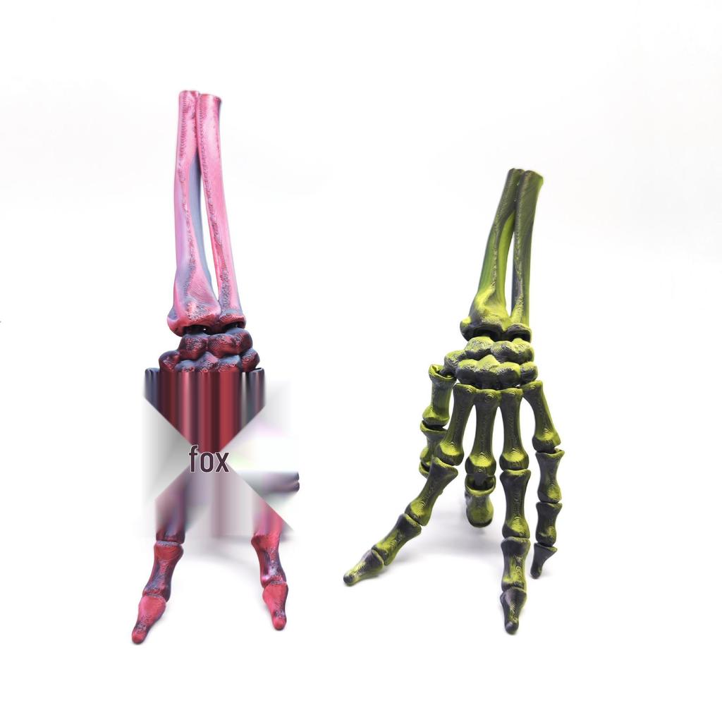 3D Printed Halloween Skeleton Hand Bone Model - Scary DIY Prank Ornament